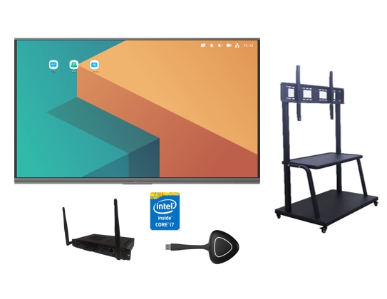 ICE Board 86 Inch 4K UHD-V3 with OPS (8-256 i7), Stand, and Wireless Screenshare Kit