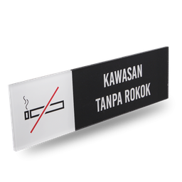 [MP-003-010] Tanpa Rokok - Acrylic Rectangle Sign